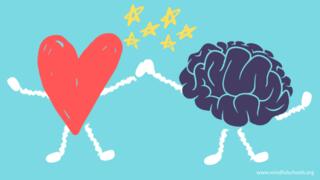 Heart and Brain holding hands