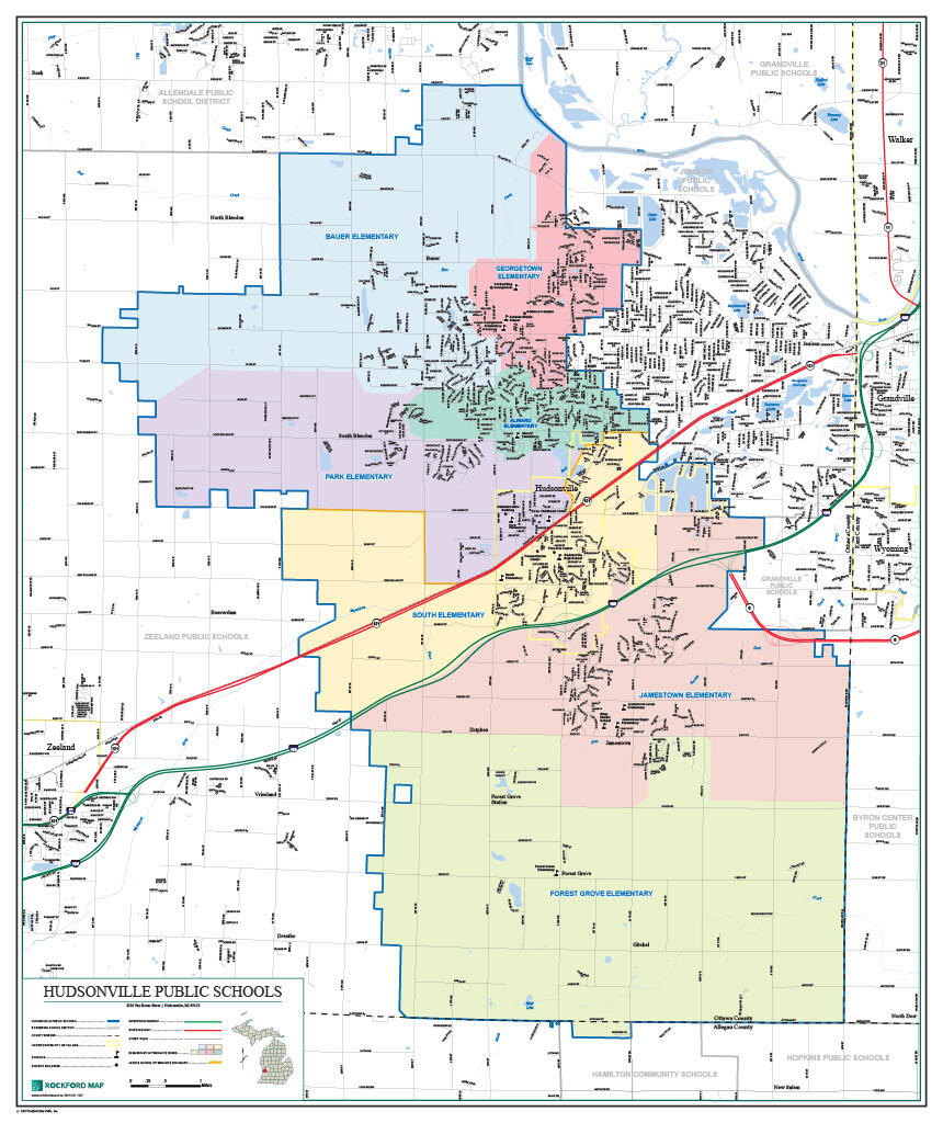 Hudsonville Public School District Map